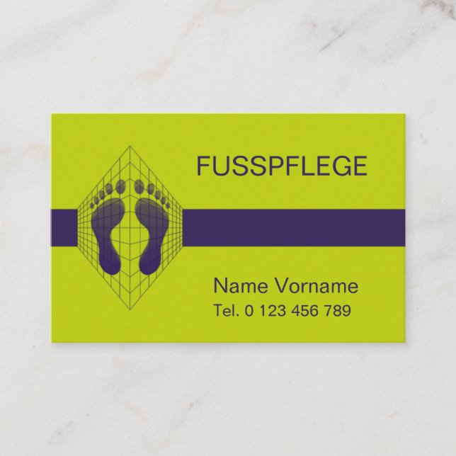 Tarjeta De Visita Fusspflege - Podologie (Anverso)