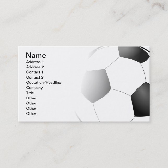 Tarjeta De Visita Fútbol (Anverso)