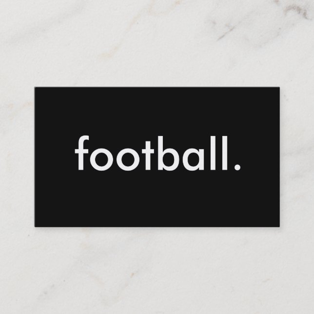 Tarjeta De Visita fútbol americano. (Anverso)