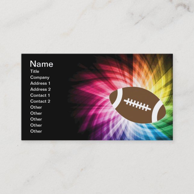 Tarjeta De Visita Fútbol colorido (Anverso)