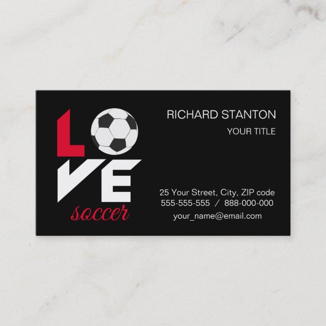 Tarjeta De Visita Fútbol de amor (Anverso)