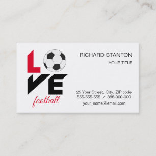 Tarjeta De Visita Fútbol de amor