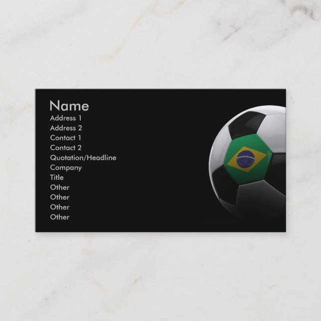 Tarjeta De Visita Fútbol en el Brasil (Anverso)