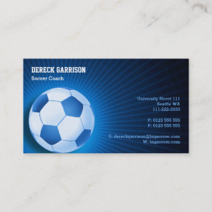 Tarjeta De Visita Fútbol   Entrenador deportivo de fútbol