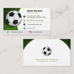 Tarjeta De Visita Fútbol   Entrenador deportivo de fútbol