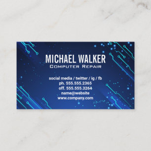 Tarjeta De Visita Futurista moderno   Soporte técnico