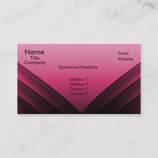 Tarjeta de visita futurista, rosa oscuro