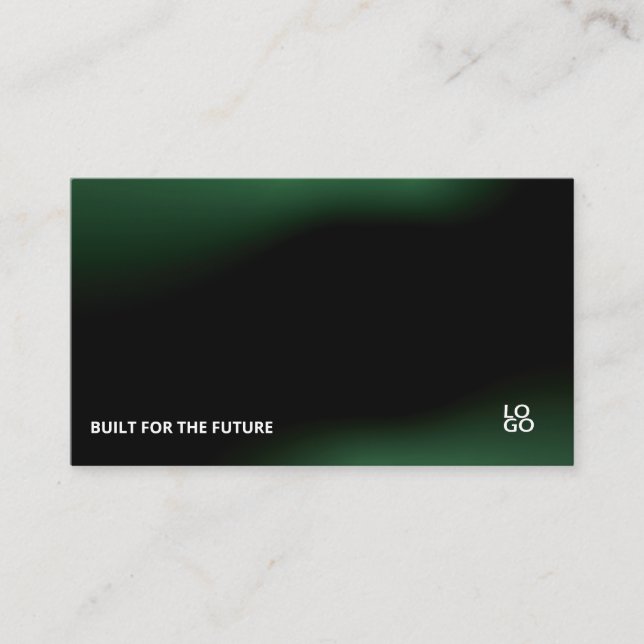 Tarjeta De Visita Futuristic Dark Tech Startup Business Card (Anverso)
