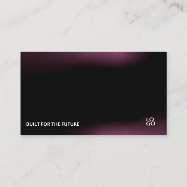 Tarjeta De Visita Futuristic Dark Tech Startup Business Card (Anverso)