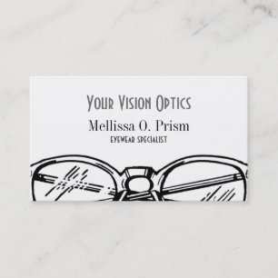 Tarjeta De Visita Gafas clásicas de montura de cuerno para profesion