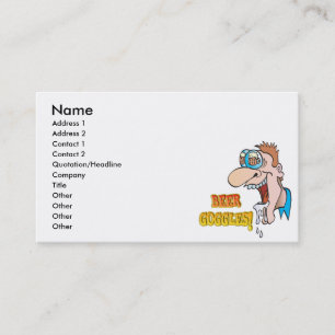 Tarjeta De Visita Gafas de cerveza diseño divertido para bebedores