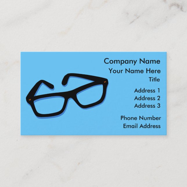 Tarjeta De Visita Gafas de nerd geniales (Anverso)