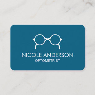 Tarjeta De Visita Gafas de Ojo de Optometrista Minimalista