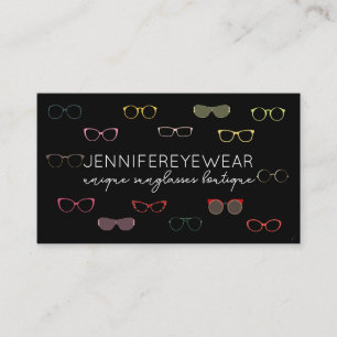 Tarjeta De Visita Gafas de sol de moda Black Optic Eyewear