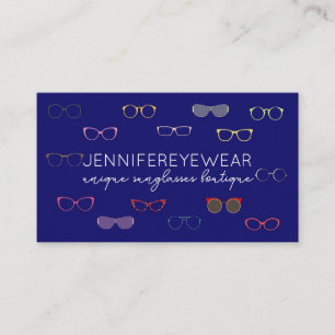 Tarjeta De Visita Gafas de sol de moda Navy Optic Eyewear