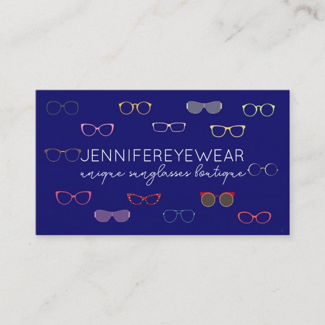 Tarjeta De Visita Gafas de sol de moda Navy Optic Eyewear (Anverso)