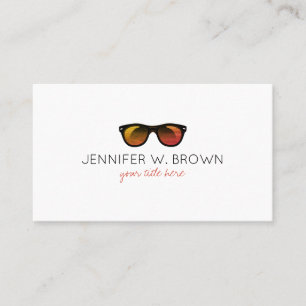 Tarjeta De Visita Gafas de sol Lentes Gafas Óptico naranja