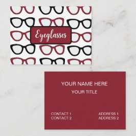 Tarjeta De Visita Gafas Lentes Anteojos Espejuelos Optometrista