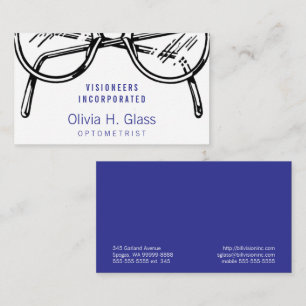 Tarjeta De Visita Gafas Ocular Visión Óptica