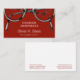 Tarjeta De Visita Gafas Ocular Visión Óptica