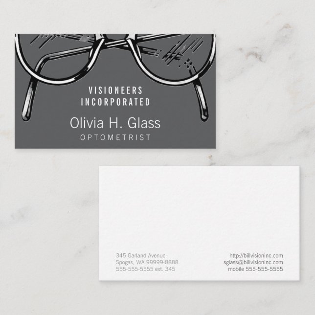 Tarjeta De Visita Gafas Ocular Visión Óptica (Anverso / Reverso)
