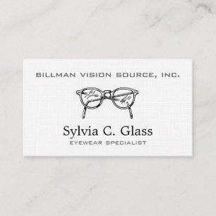 Tarjeta De Visita Gafas Ojos Optica Visión