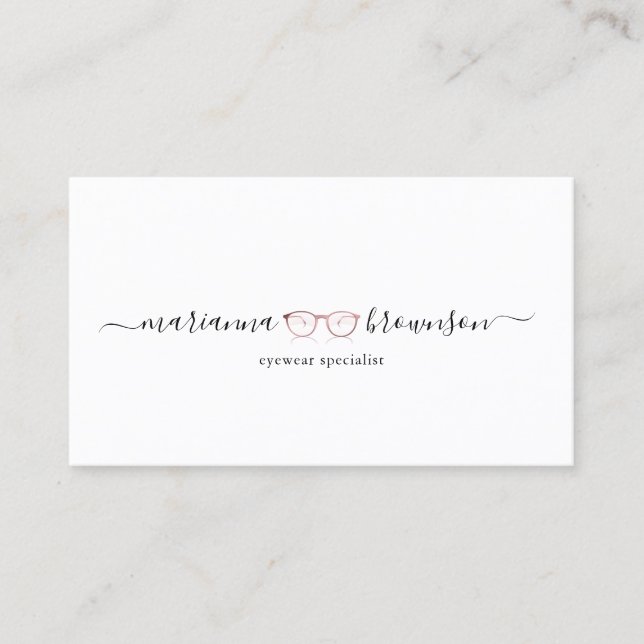 Tarjeta De Visita Gafas para los ojos (Anverso)