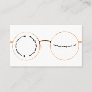 Tarjeta De Visita Gafas Retro Elegantes Gafas Sostenibles