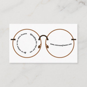 Tarjeta De Visita Gafas Retro Gafas Elegantes Profesional