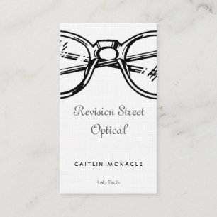 Tarjeta De Visita Gafas Revisión Anteojos Óptica Visión