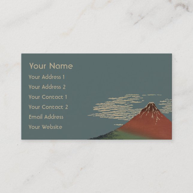 Tarjeta De Visita Gaifū Kaisei de Hokusai Katshushika (Anverso)