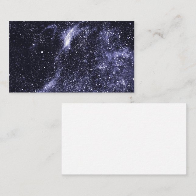 Tarjeta De Visita Galaxia abstracta violeta morada (Anverso / Reverso)