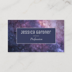 Tarjeta De Visita Galaxia cósmica Universo Oscuro Purple Elegante M