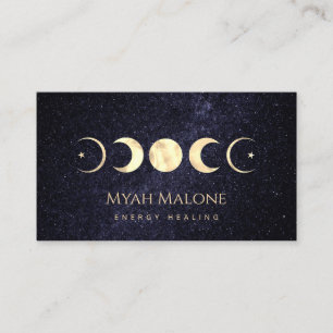 Tarjeta De Visita Galaxia de fase lunar Yoga Energy Healer