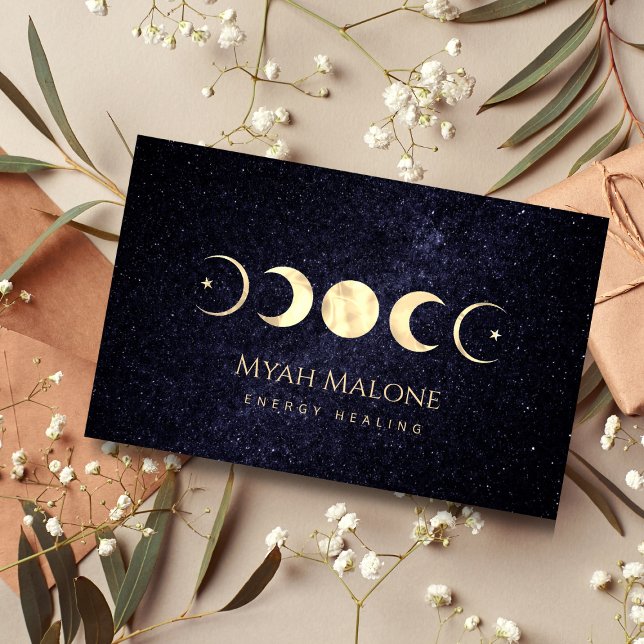 Tarjeta De Visita Galaxia de fase lunar Yoga Energy Healer (Subido por el creador)