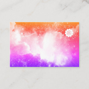 Tarjeta De Visita Galaxia de la nebulosa del melocotón del rosa de