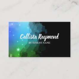 Tarjeta De Visita Galaxia espacial celestial y estrellas