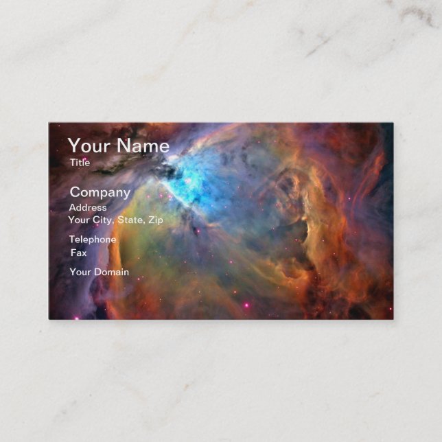 Tarjeta De Visita Galaxia espacial Orion Nebula (Anverso)