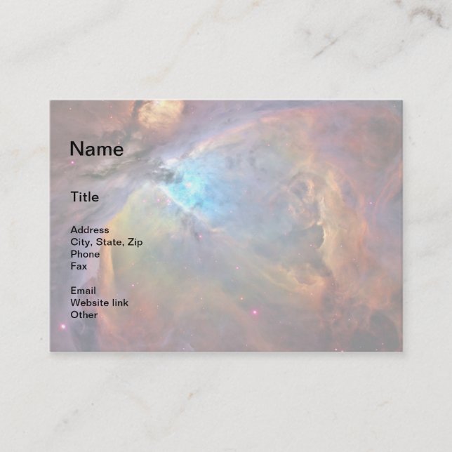 Tarjeta De Visita Galaxia espacial Orion Nebula (Anverso)