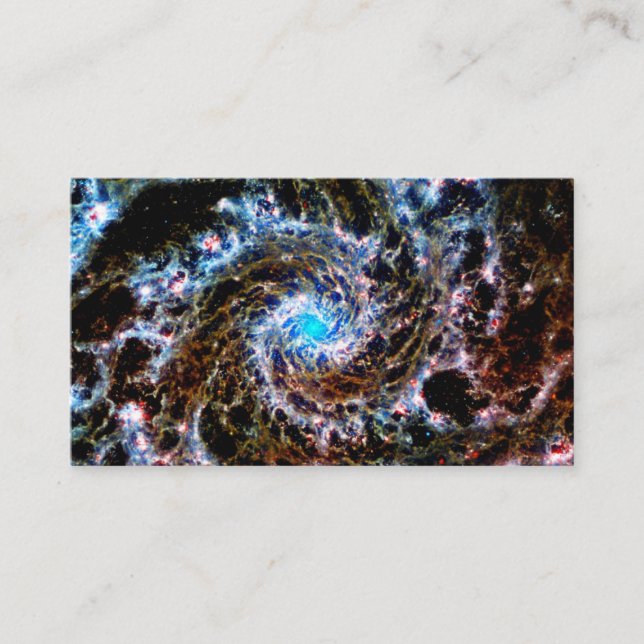 Tarjeta De Visita Galaxia espiral arco iris de Webb (Anverso)