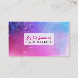Tarjeta De Visita Galaxia geométrica abstracta colorida del cielo
