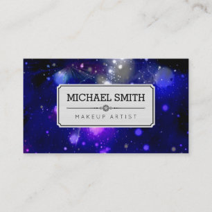 Tarjeta De Visita Galaxia moderna del artista de maquillaje #18