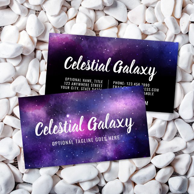 Tarjeta De Visita Galaxia Space Stars Ultra Violet Purple Nebula (Subido por el creador)