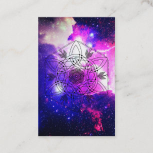 Tarjeta De Visita Galaxia tribal azteca céltica de Boho de la