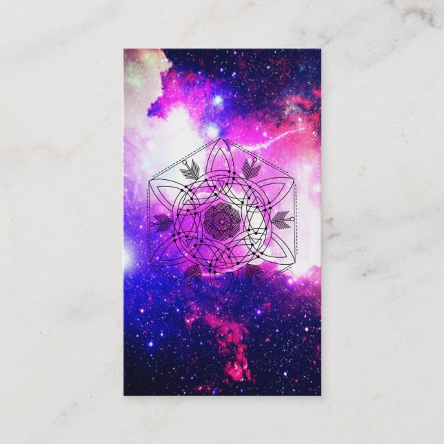 Tarjeta De Visita Galaxia tribal céltica de la nebulosa azteca de (Anverso)