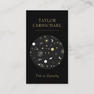 Tarjeta De Visita Galaxias y espacio negro de las estrellas