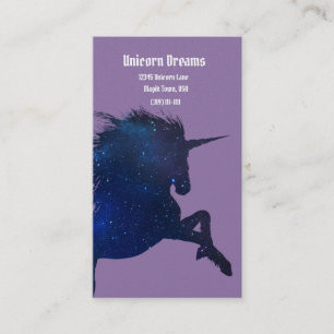 Tarjeta De Visita Galaxy Estrellas de Bonito Unicorn
