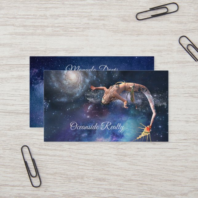 Tarjeta De Visita Galaxy Mermaid (Anverso/Reverso In Situ)