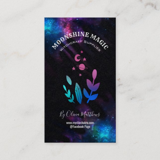 Tarjeta De Visita Galaxy Witchcraft Spell Kit (Anverso)