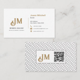 Tarjeta De Visita Galería de arte empresarial   Negocio Minimalista 